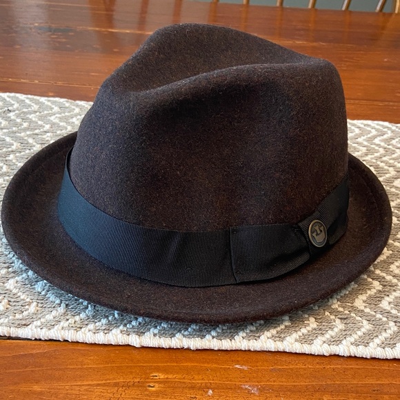 Goorin Bros Dark Brown Fedora with Black Band Medium - Picture 1 of 8